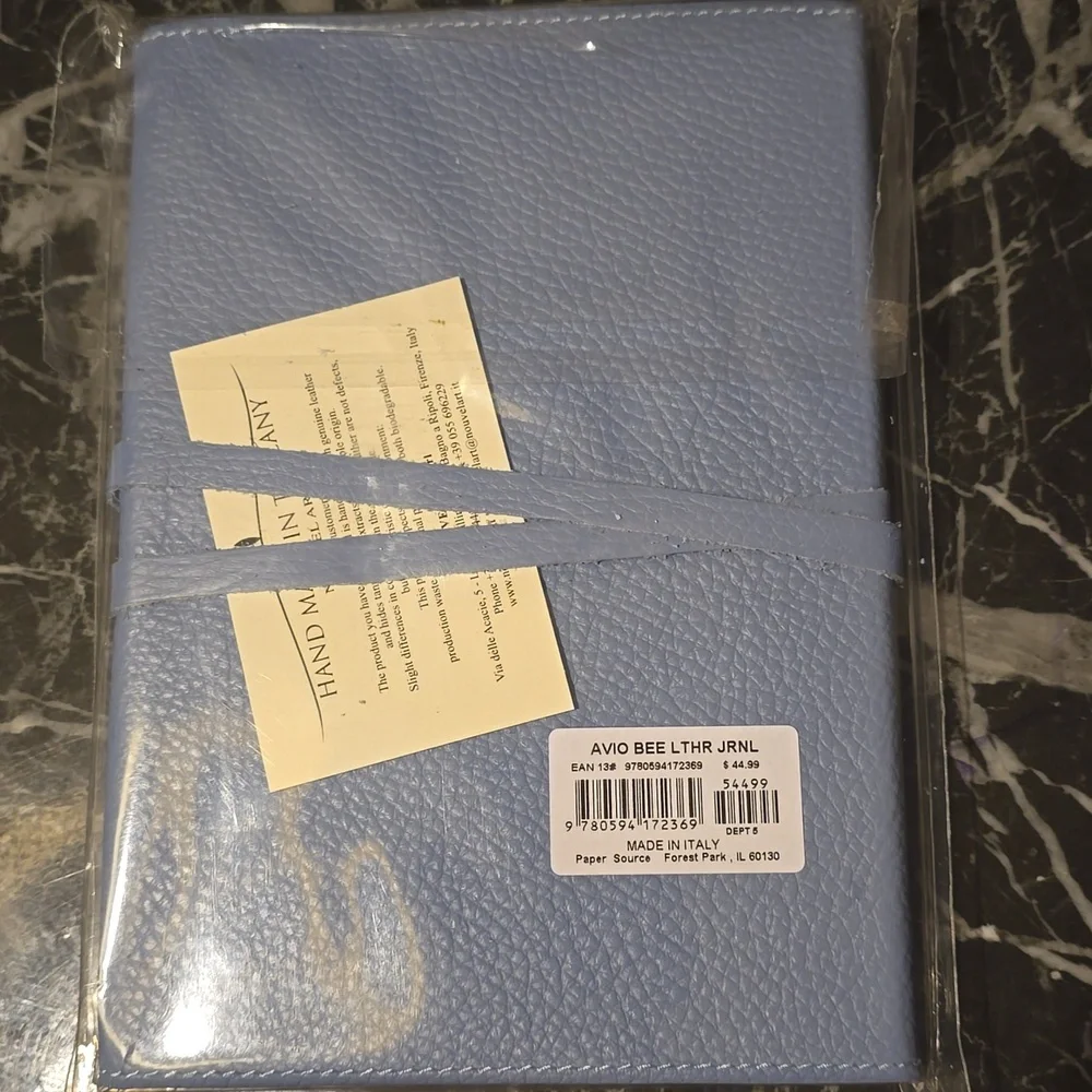 Bee Leather Journal Made in Italy NWT